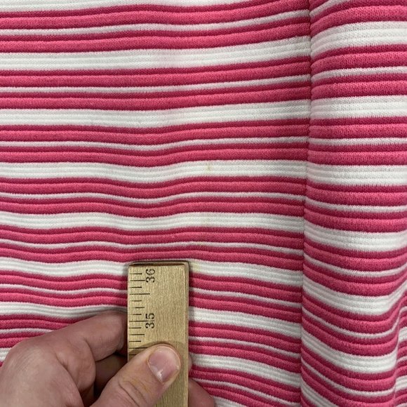 Lilly Pulitzer Dress Women's Small Pink White Brielle Striped Polyester Cotton - Picture 3 of 16